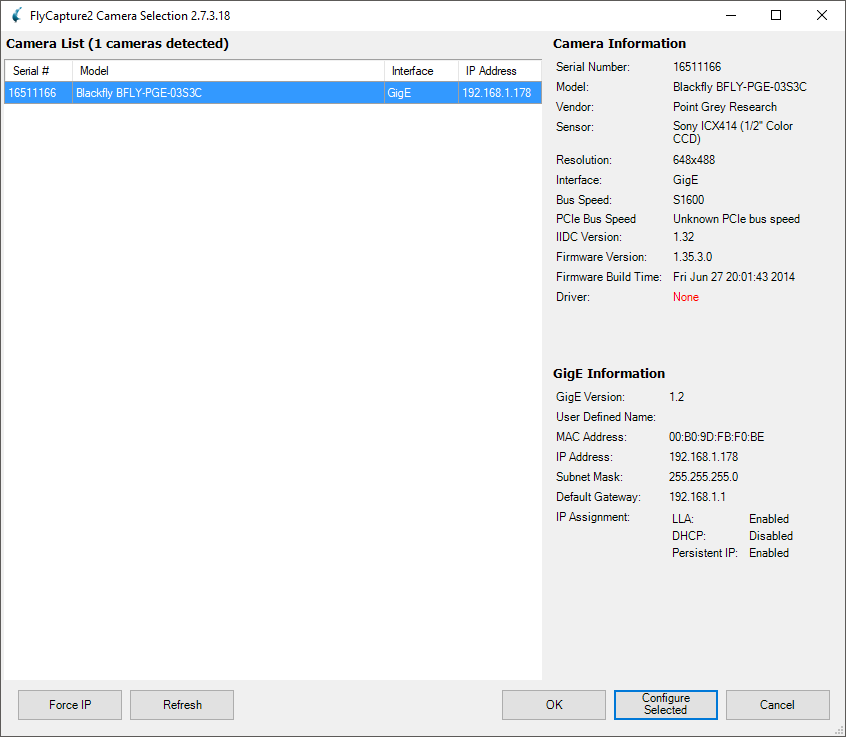 flir ip config