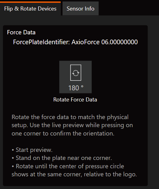 Flip and Rotate Devices tab