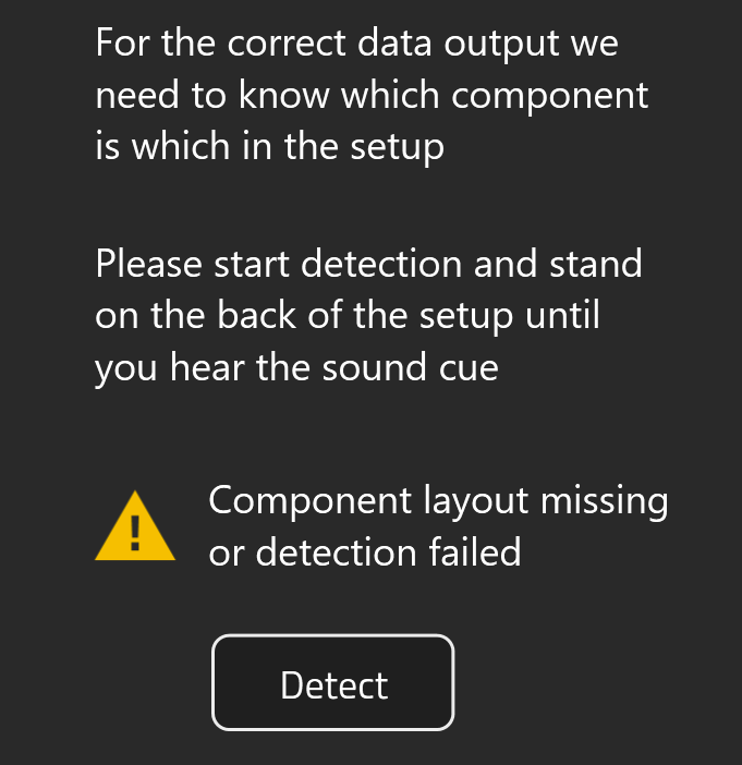 Component detection — click Detect