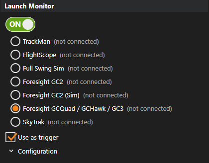 Εικόνα ρυθμίσεων MotionCatalyst